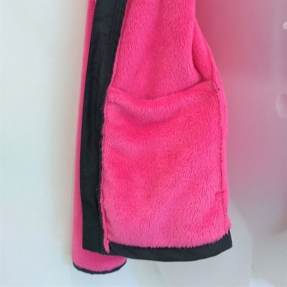 Danskin Now Women's Size Medium Pink and Black Plush Zip Up Jacket - Picture 6 of 10
